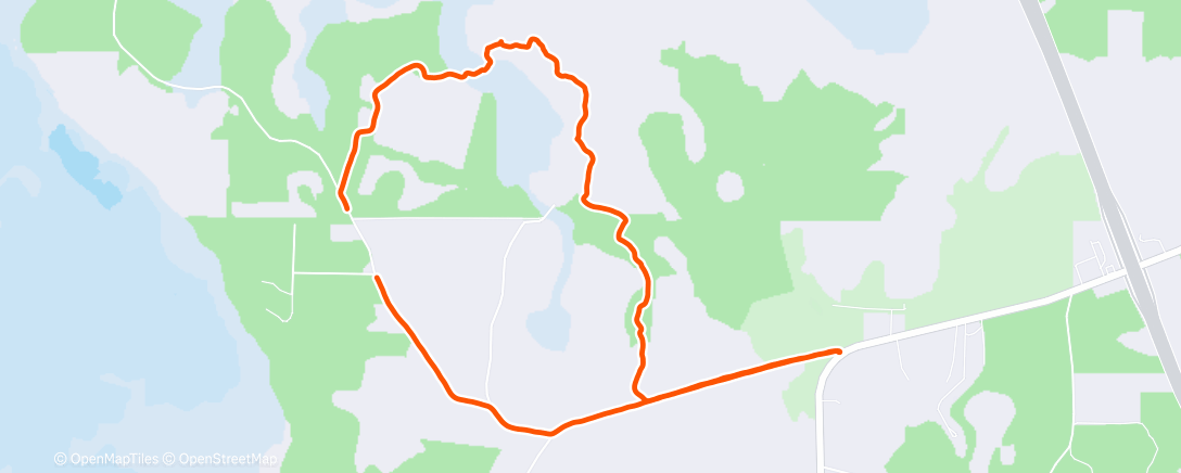 Map of the activity, Afternoon Run