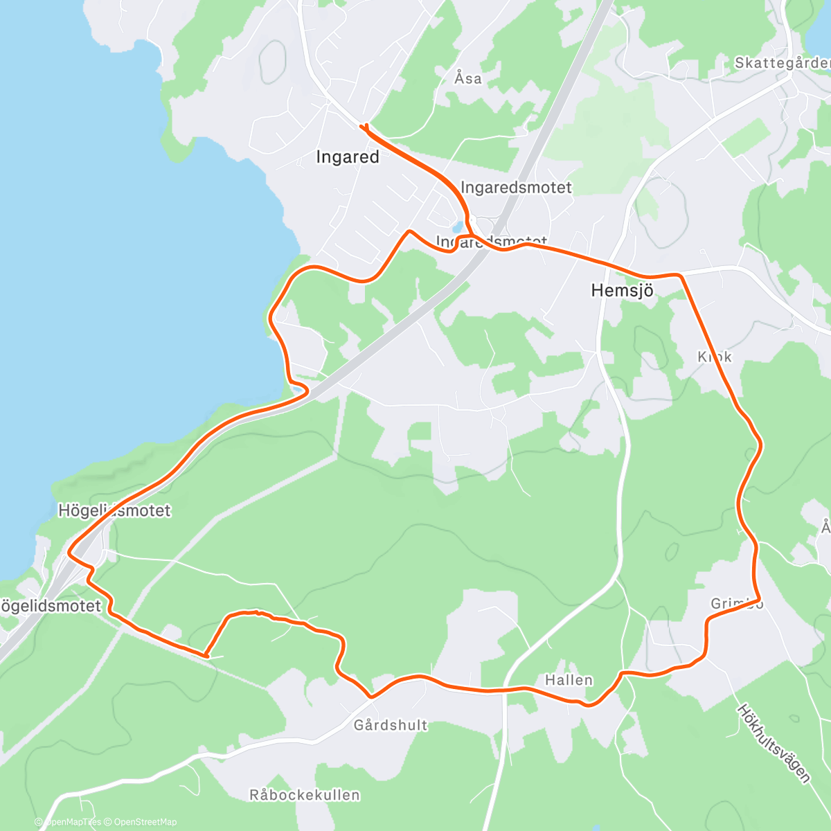 Карта физической активности (Lunch Mountain Bike Ride)