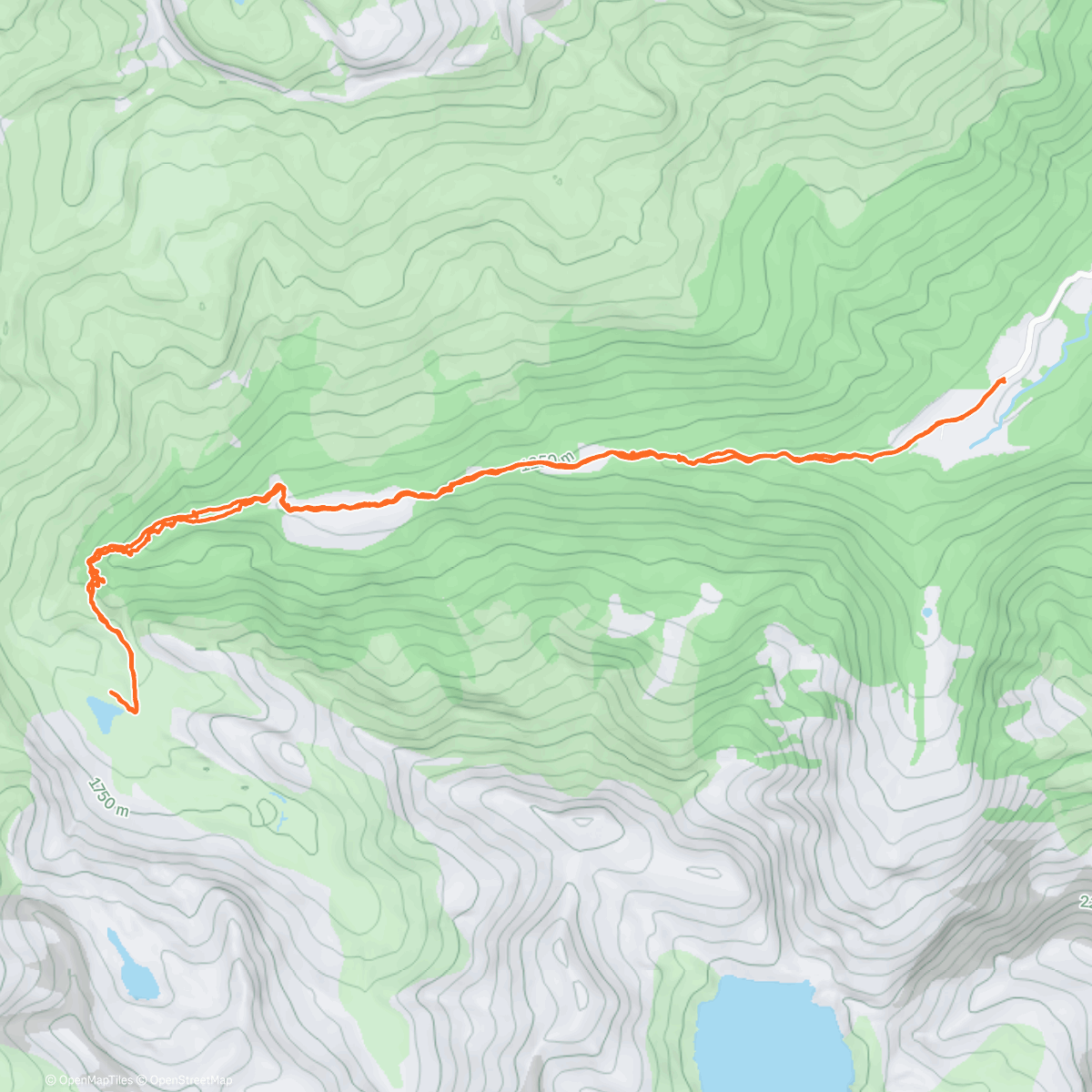 Map of the activity, Rando lac de hourrec
