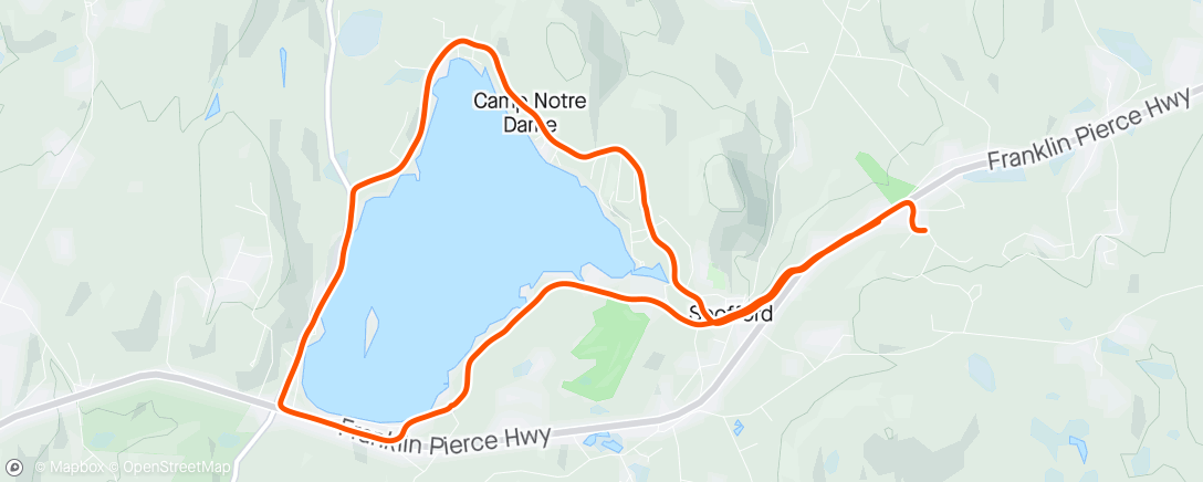 Mapa de la actividad, Spofford Lake lap