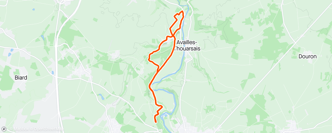Map of the activity, Retour sur les sentiers airvaudais