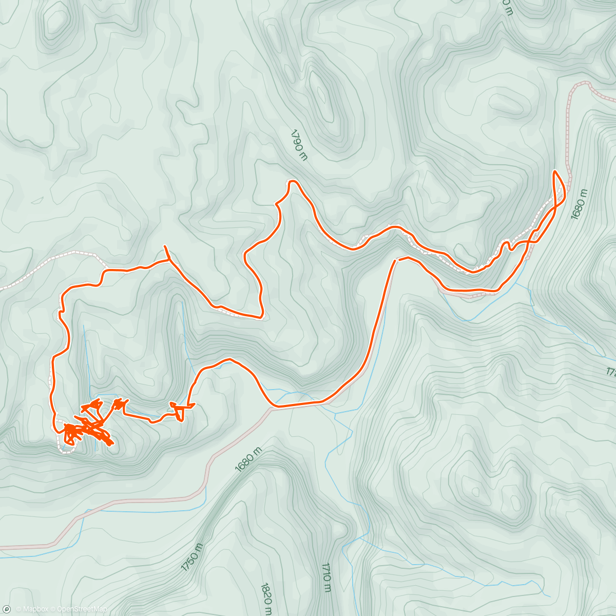 Map of the activity, Canyoneering Cassidy Arch
