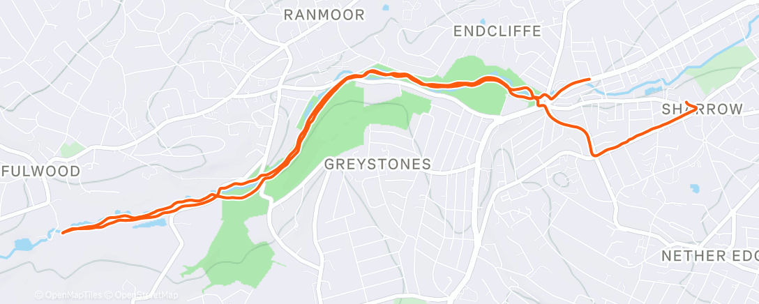 Map of the activity, Lunch Run