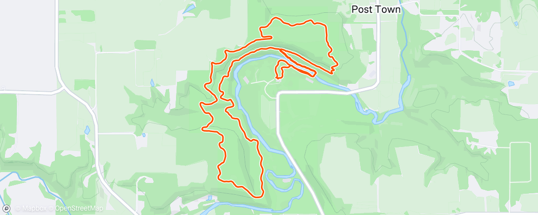 Map of the activity, Morning Hike with Randy.