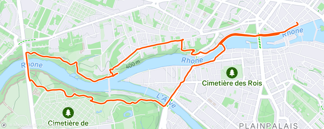 Map of the activity, Morning Run