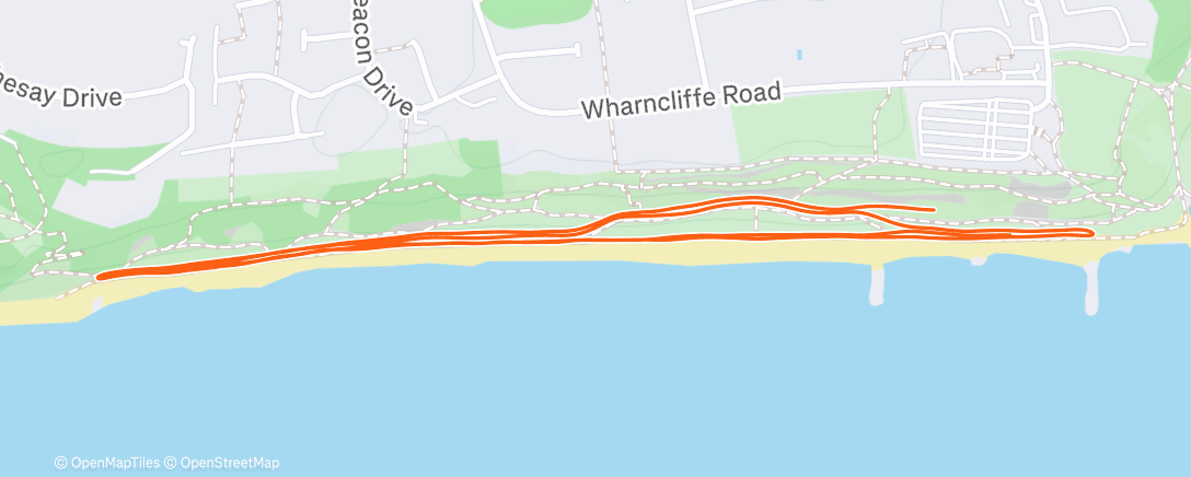 Map of the activity, Inaugural Highcliffe Beach parkrun and my 200th parkrun