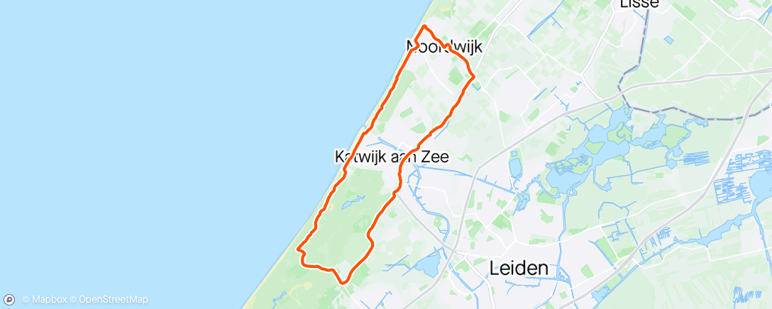 Map of the activity, Morning run/ride
