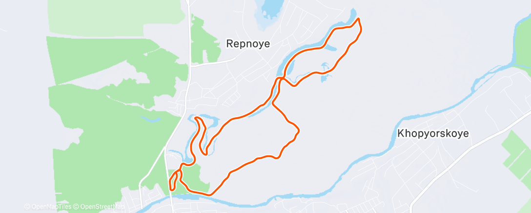 Map of the activity, Утренний забег