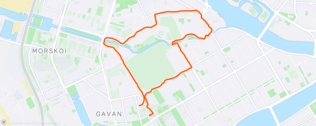 Map of the activity, Morning Run