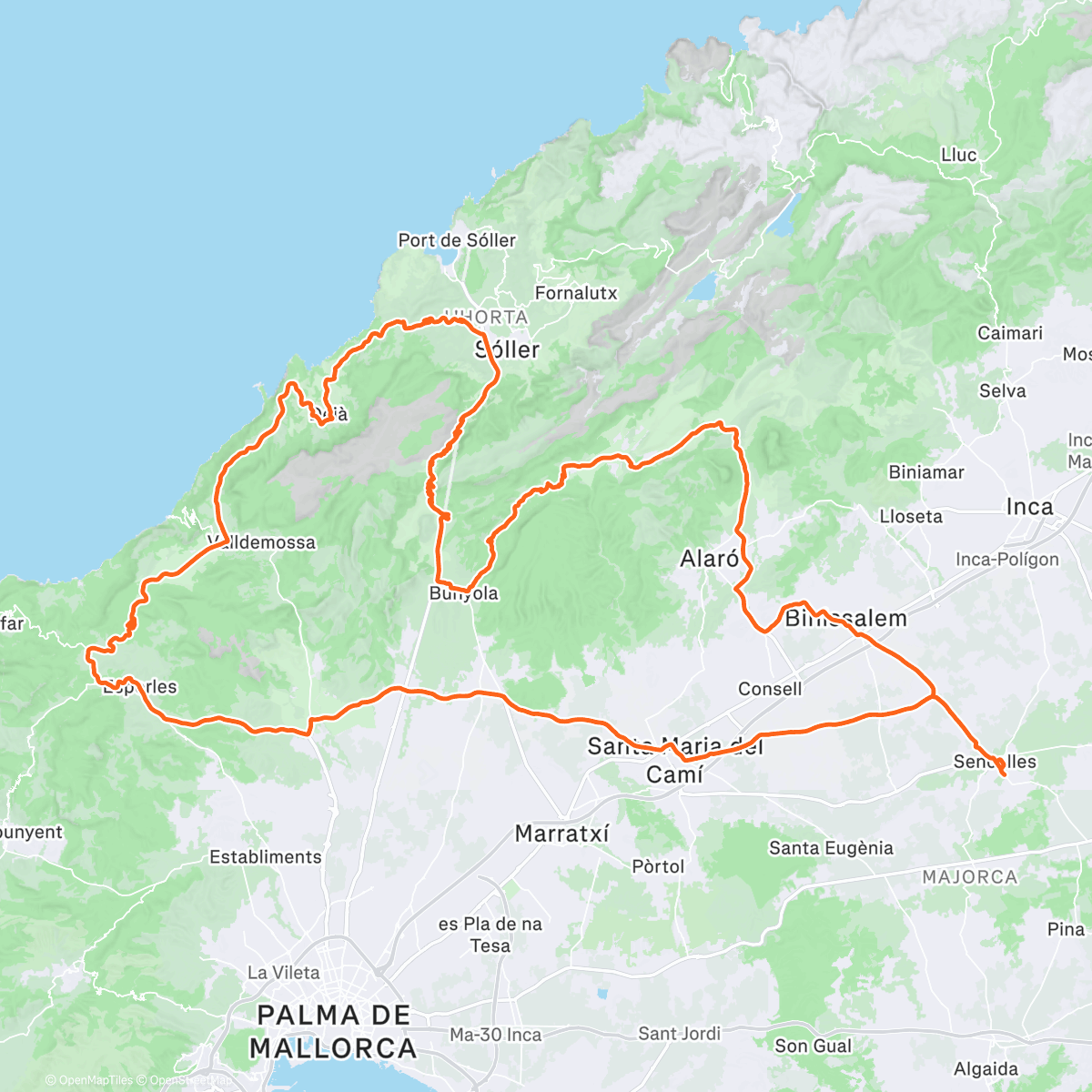 活动地图，Mallorca Mountains ⛰️