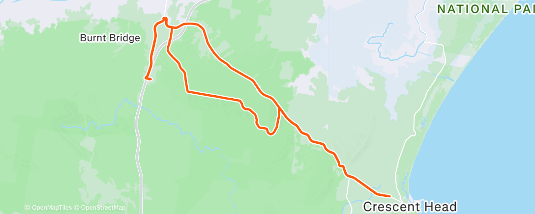 Map of the activity, Cycling