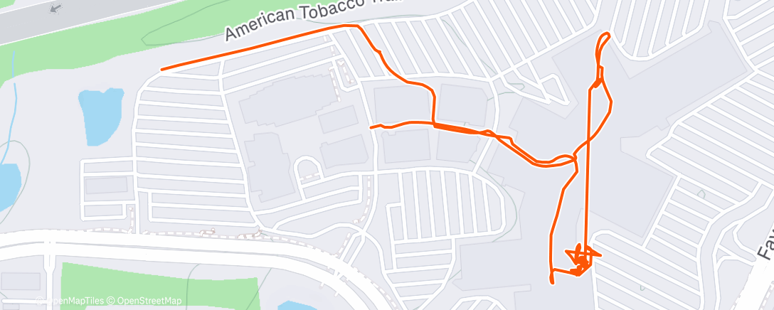 Map of the activity, Afternoon Walk