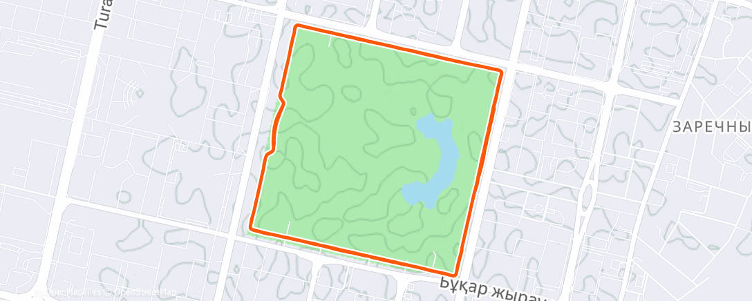 Map of the activity, Утренний забег