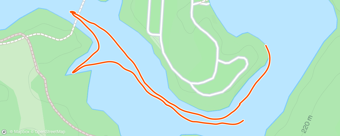 Mapa de la actividad (Evening Kayaking)