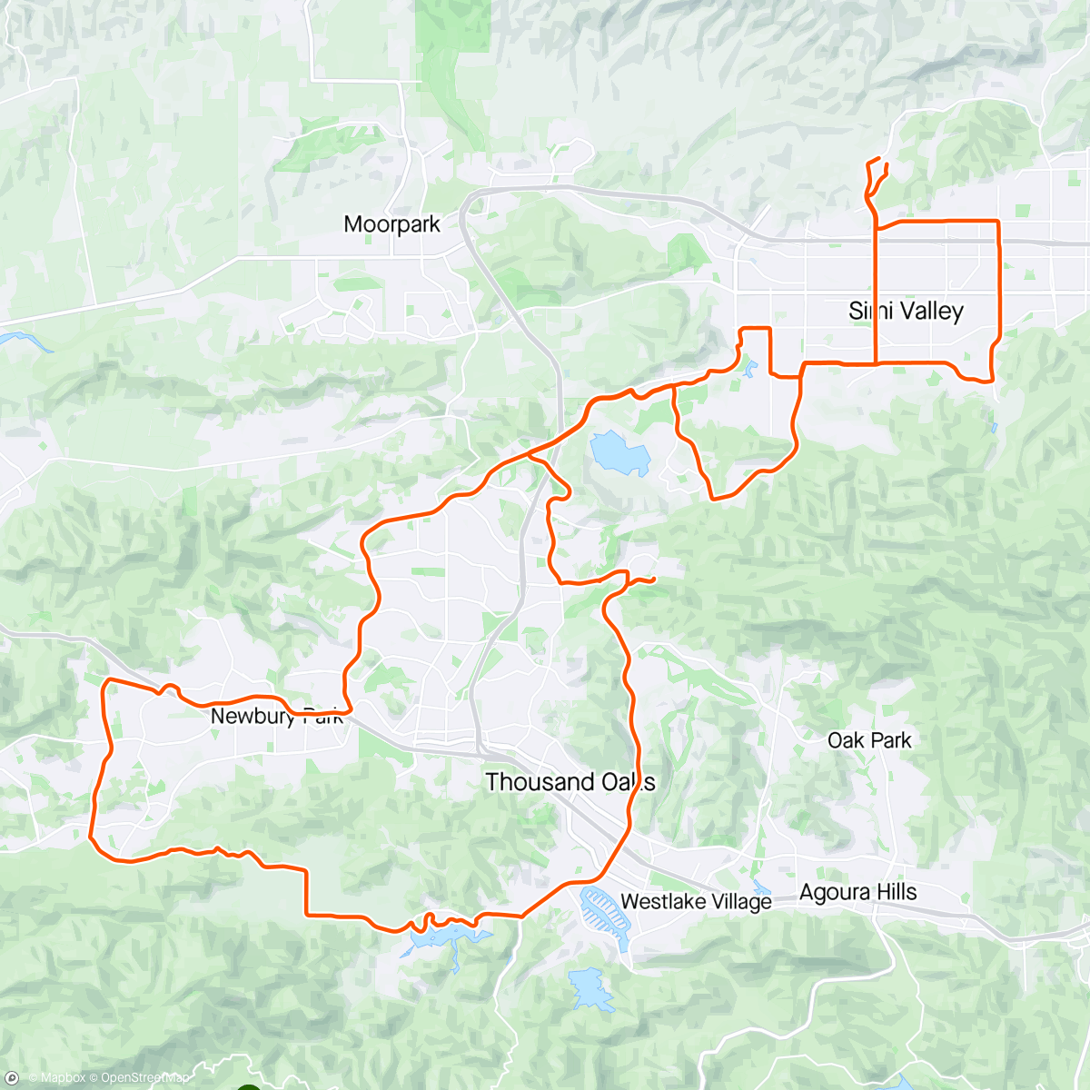 Map of the activity, Hidden Valley in Reverse.  This is Ross's recovery ride. 😍🤯😄💗🚵‍♀️