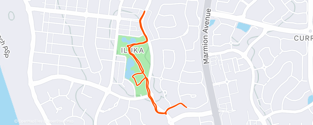 Map of the activity, Morning Walk