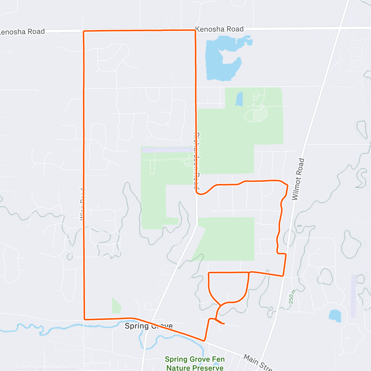 Map of the activity, Morning Run