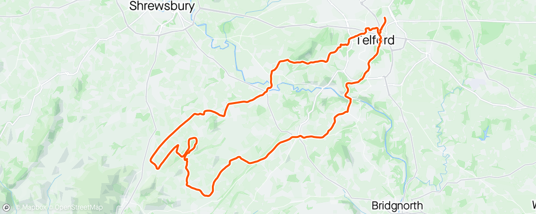 Map of the activity, Gravel Ride
