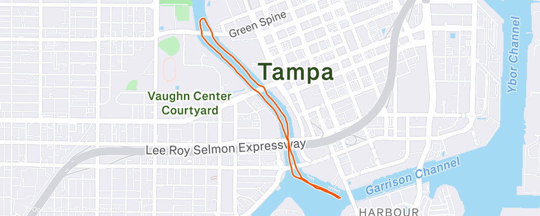 Map of the activity, Kayaking with Zack