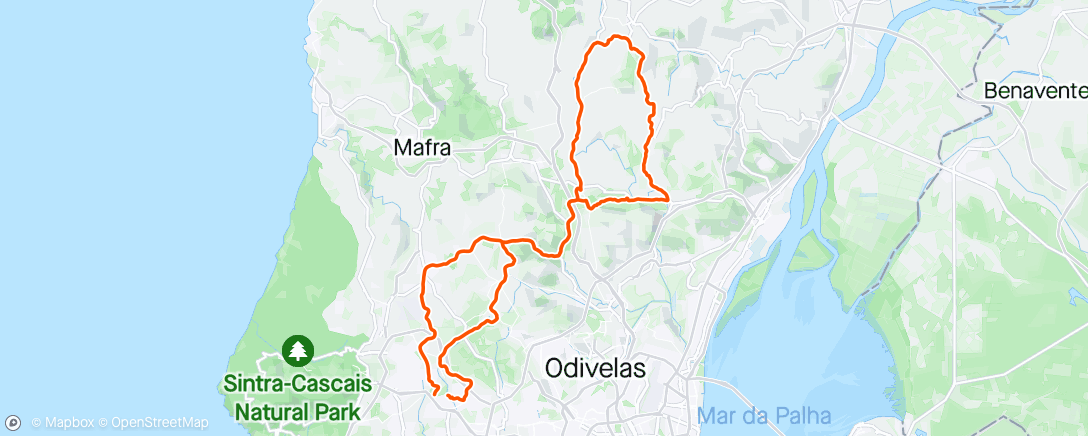Map of the activity, Cacém Sobral Monte Agraço