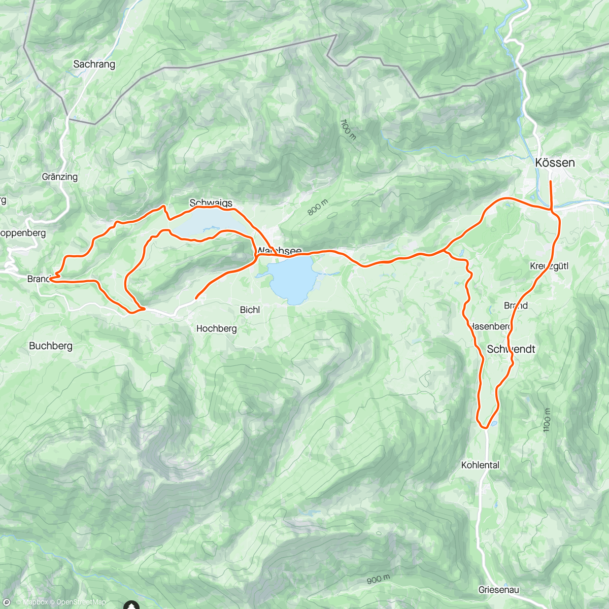 Map of the activity, ROUVY - Race: Challenge Kaiserwinkl-Walchsee | Austria 42km