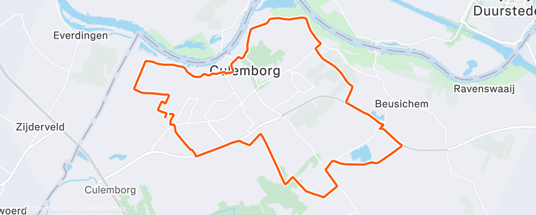 Mapa de la actividad (Namiddagrit op gravelbike)