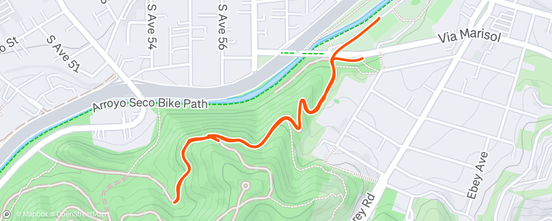 Map of the activity, Evening Hike