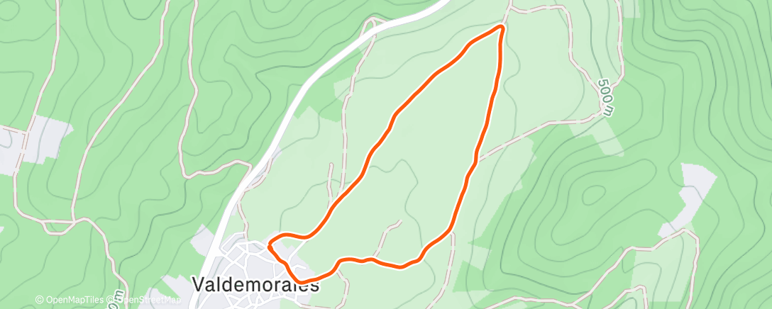 Map of the activity, Senderismo a la hora del almuerzo