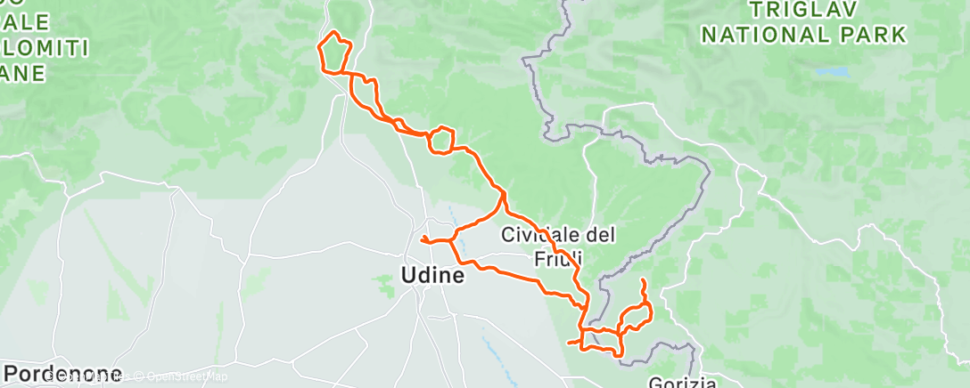 Карта физической активности (Morning Ride)