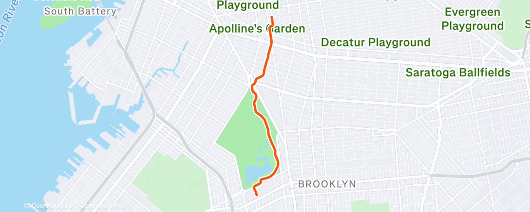 Карта физической активности (Afternoon Ride)