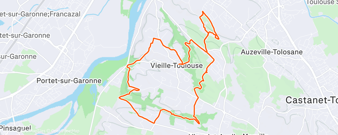 Карта физической активности (Afternoon Trail Run)