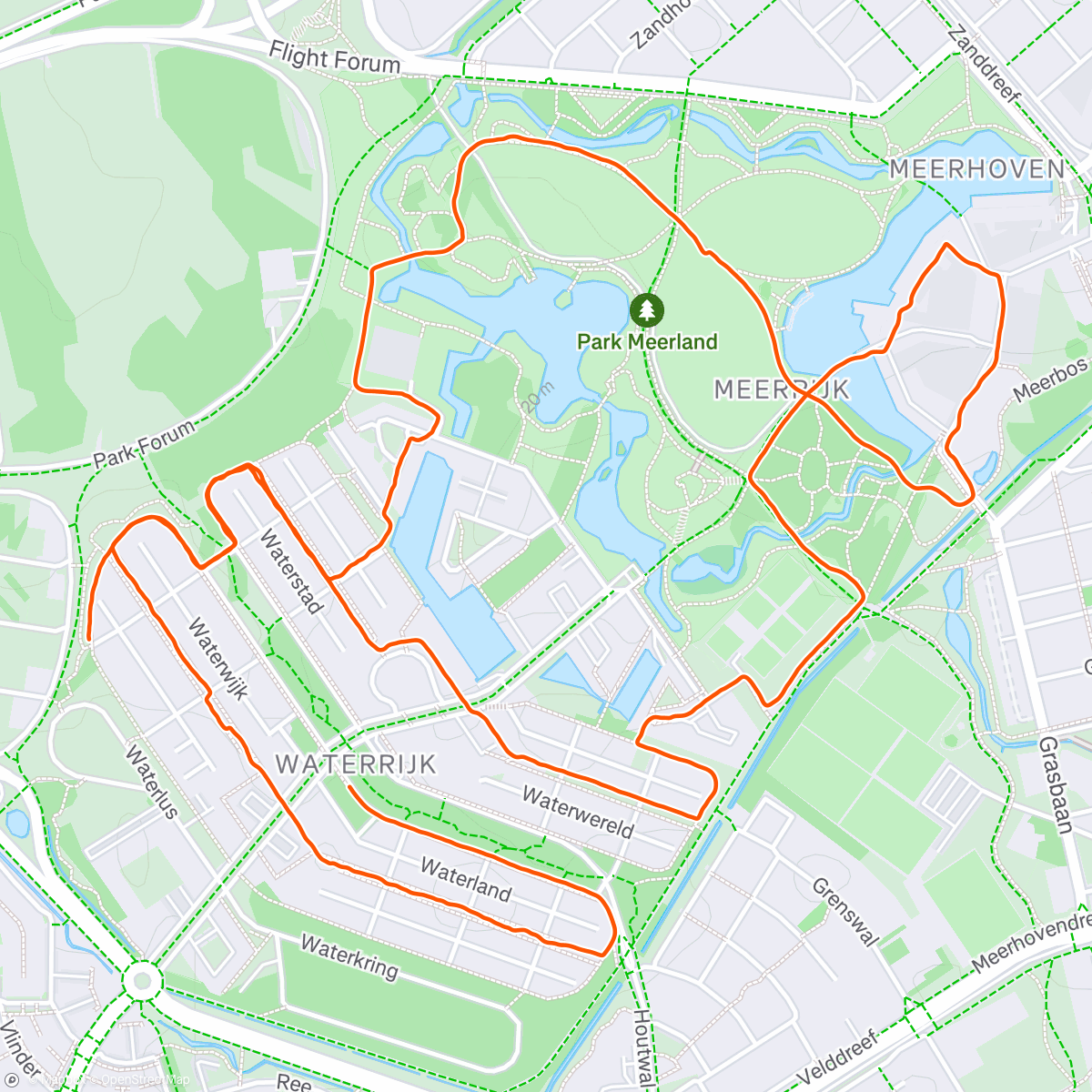 Map of the activity, Ochtendwandeling