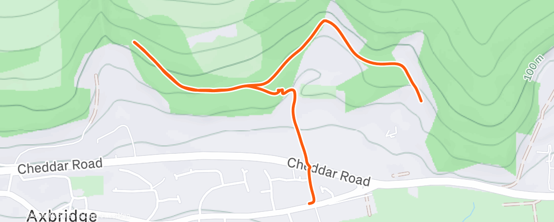 Map of the activity, Afternoon Hike