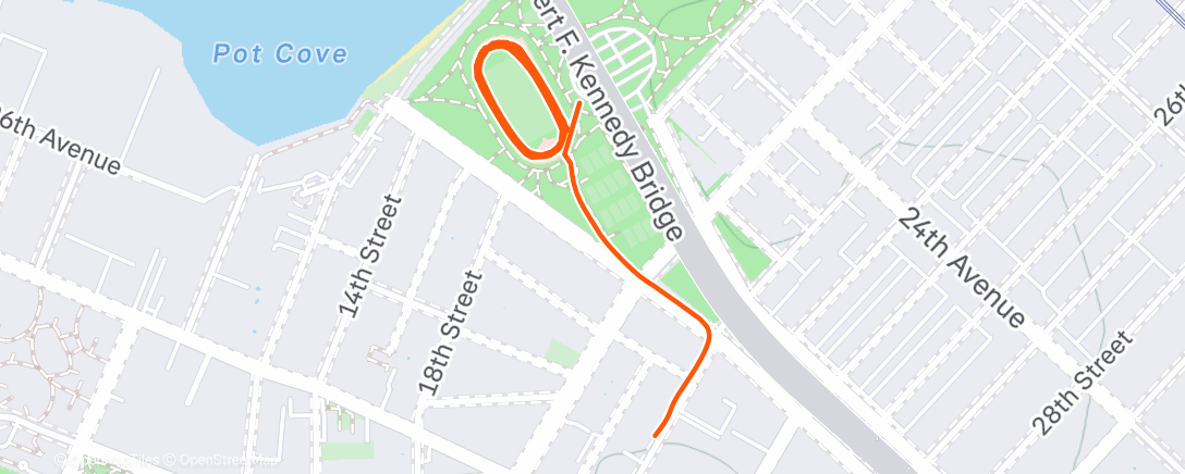 Map of the activity, Morning Run