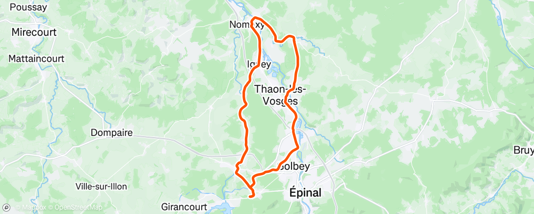 Map of the activity, Sortie vélo dans l'après-midi
