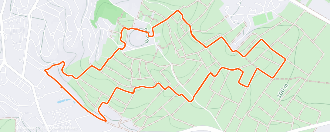 Map of the activity, Trail le matin