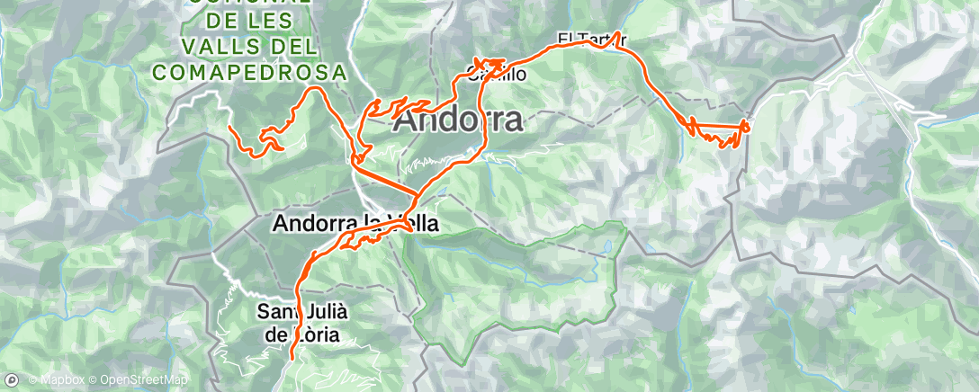 Map of the activity, Andorra race