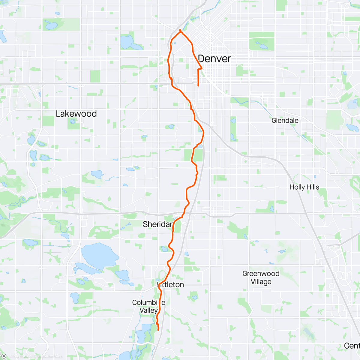 Map of the activity, Ride to book signing