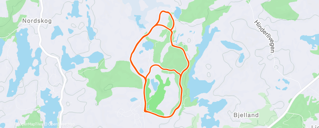 Карта физической активности (6 x 5min rundt og rundt golfbanen)