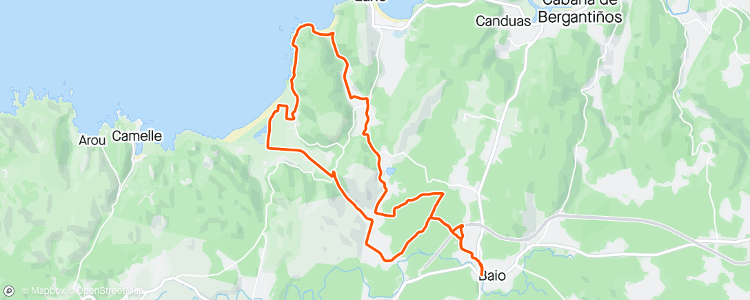 Map of the activity, Ciclismo