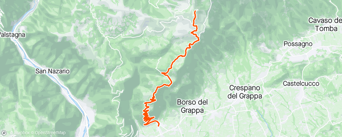 Carte de l'activité ROUVY - Monte Grappa | Italy