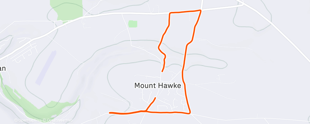 Map of the activity, Evening Run