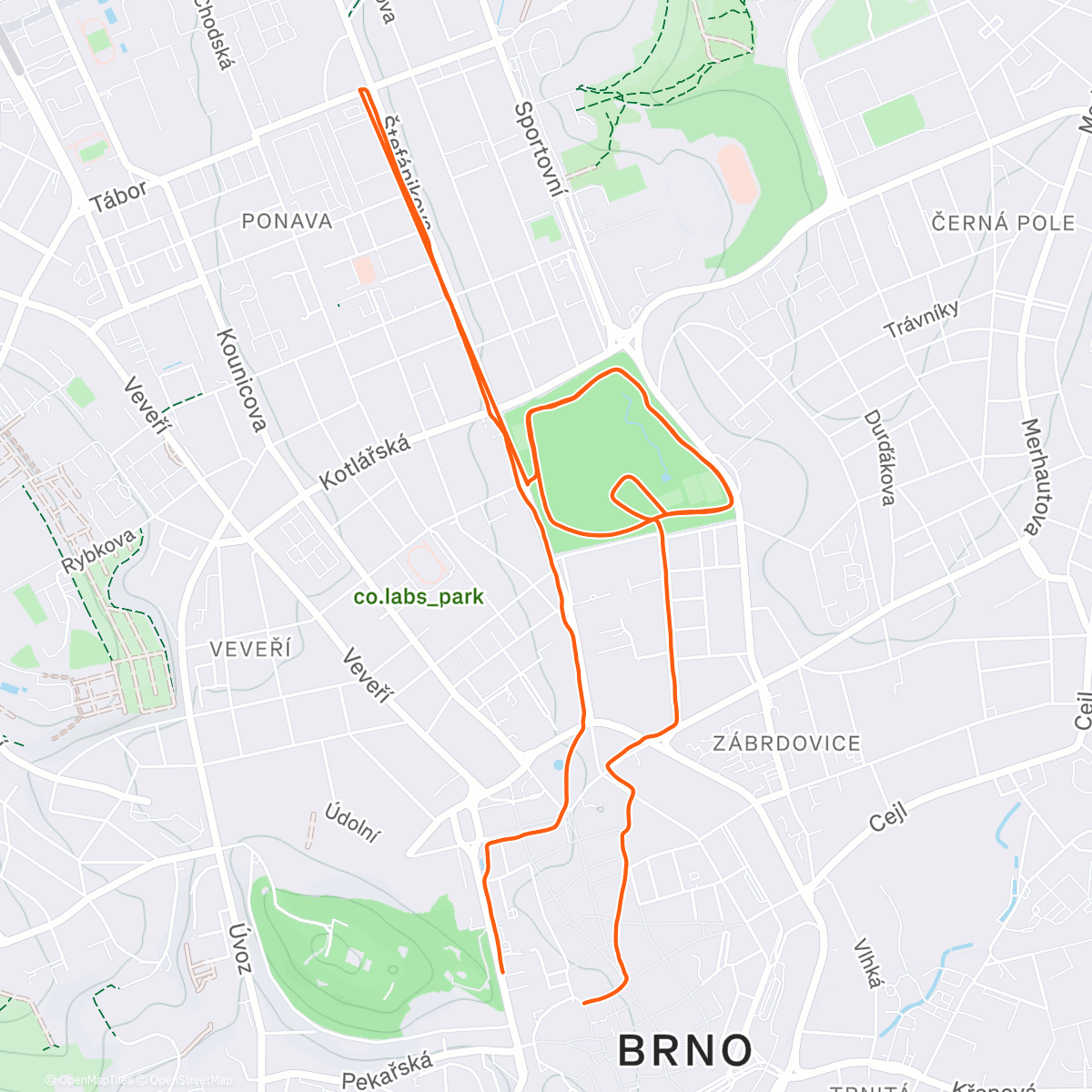 Map of the activity, Na cvičení a ze cvičení