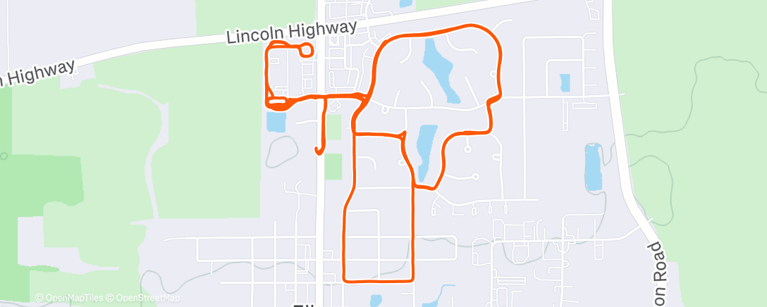 Map of the activity, Dropping Rachel off at the Dentist