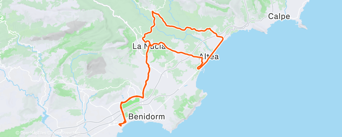 Map of the activity, Passeggiata mattutina