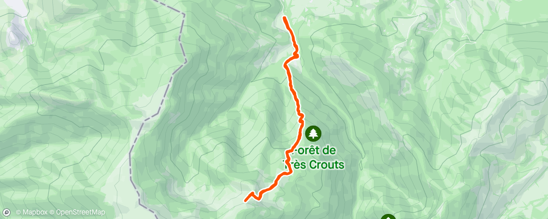 Map of the activity, KV  / montée cool descente rapide