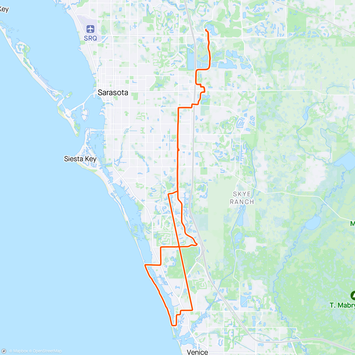 Karte der Aktivität „2024 LEU R2H Training Ride: 2024 Bike MS Suncoast Challenge”