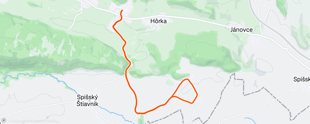 Map of the activity, Lunch Run