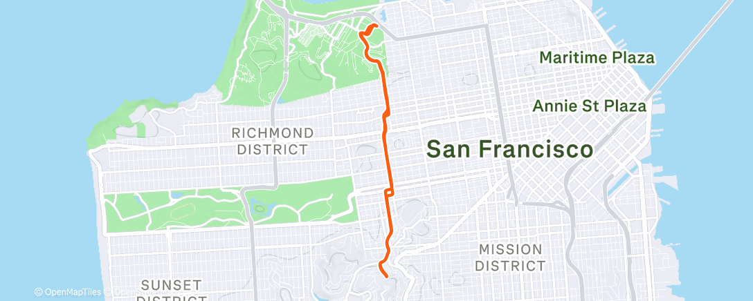 Карта физической активности (Lunch Ride)