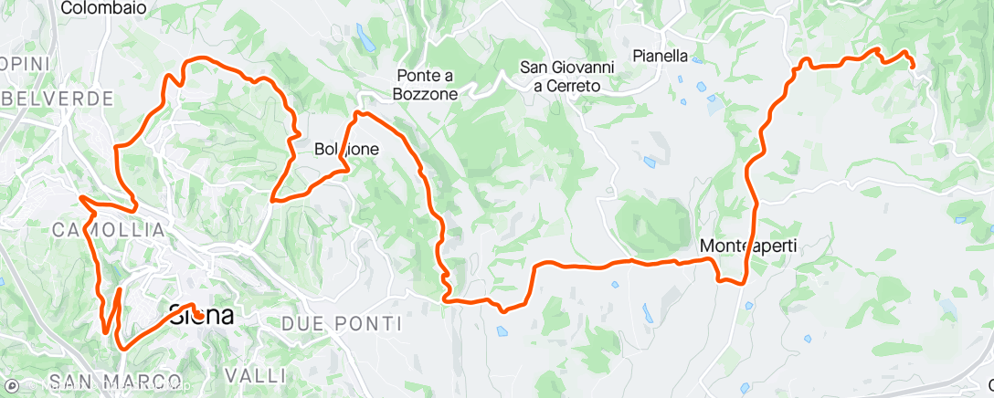 Map of the activity, Tuscany day 2 pt II